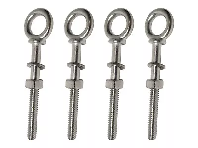 1/2  Stainless Steel Shouldered Eye Bolt Marine Rigging Nut X 4-1/2  (4 PCS) • $79.99