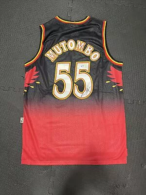 Dikembe Mutombo HOF Signed Atlanta Hawks NBA HWC Auto Autograph PSA/DNA SZ XL • $67