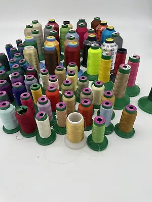 Lot Of 50 + Various Size Cones Polyester Embroidery Machine Thread See Pictures • $149.99