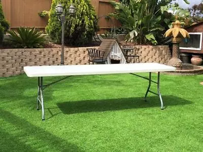 Folding Portable Plastic Indoor Outdoor Table With Handle (4ft 6ft 8f) • $59.99