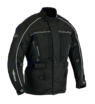 Men's Motorbike Motorcycle Jacket Waterproof Textile Biker With FREE ARMOR • $59.99