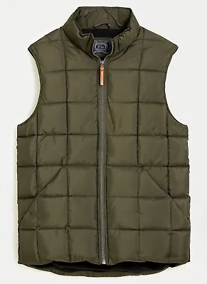 JCREW Puffer Vest Insulated Olive Green PrimaLoft Box Quilted Square Jacket NWT • $36.60