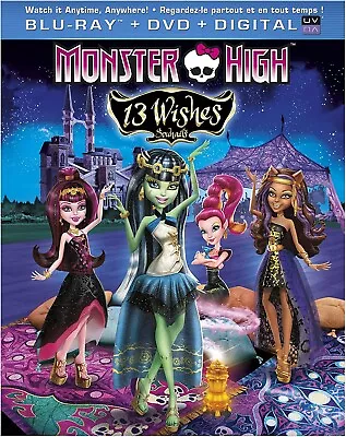 FACTORY SEALED WITH SLIPCOVER Monster High 13 Wishes Blu-Ray/DVD/UV Digital* • $17.99