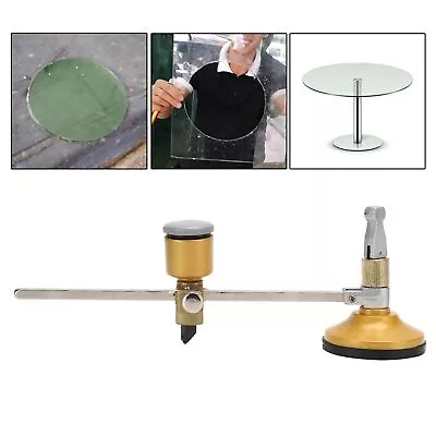 Glass Cutter With Suction Cup Adjustable Circular Glass Cutter Steel • $26