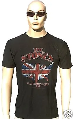 Amplified Rolling Stones 1981 US Tour UK Flag Rock Star Vintage Print T-shirt M • $76.21