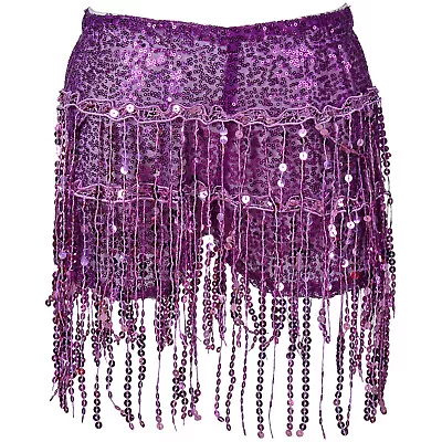 £15.47 • Buy Sequin Tassle Skirt Hot Pants Skater La Bamba Festival Ibiza Beach Belly Dancing