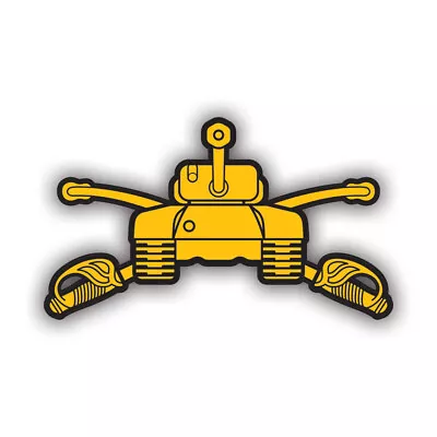 Armored Branch Crossed Sabers Sticker Decal - Weatherproof - M26 Pershing Tank • $5.99