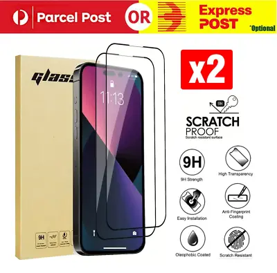 2x Tempered Glass Screen Protector For IPhone 15 14 13 12 11 Pro XS Max XR Plus • $4.99