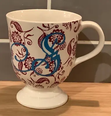 M&S Mug Letter S Cup Floral Design Initial Monogram Marks And Spencer • £6.50