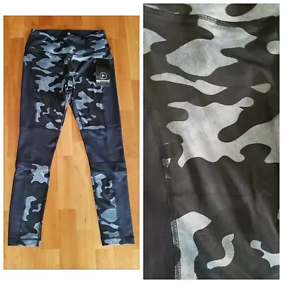 New 90 DEGREE Black & Gray Camouflage Women's M Medium Ankle Yoga Pants $88 • $29.95