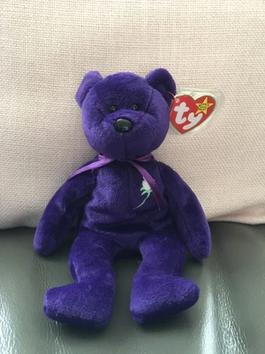 £25 • Buy Ty Beanie Babies Princess Diana Bear Handmade In Indonesia No Space Tag Vgc 