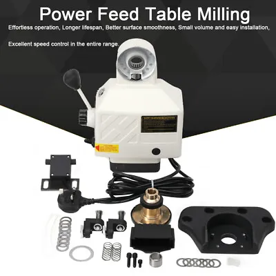 Power Feed Z-Axis For Milling Machine 135 In-Lb Torque 0-160RPM Table Mi 220V • £174