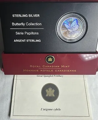 2005 Canada 50 Cent Proof .925 Silver Coin Butterfly Collection- Fritillary • $39.99