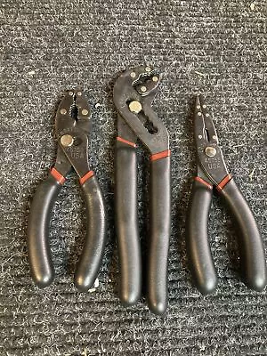 Vintage Craftsman 3pc. Laminated Steel Plier Set Soft Grip Made In USA • $46.28