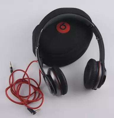 Monster Beats By Dr. Dre Over The Ear Headphones - Black W/ Case Tested • $25.88