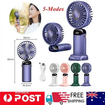 $21.89 • Buy AU Mini Hand-held Fan Portable Folding Desk Fan Cooler Cooling USB Rechargeable