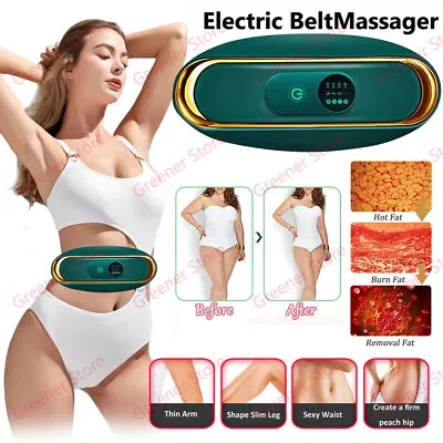 USB Electric Belt Slimming Vibration Waist Massager Body Shaping Fat Burning • $20.47