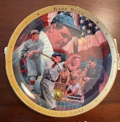 Royal Doulton - Legendary Babe Ruth Collector Plate - Jim Auckland - HA3830 • $19.99
