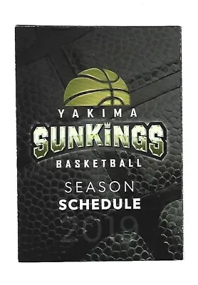 2019 Defunct Pbl Yakima Sun Kings Basketball Schedule-final Season • $1.75