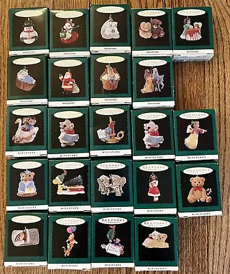 Hallmark Keepsake Miniature Christmas Ornaments HUGE Lot Of 23! 199419951996 • $60