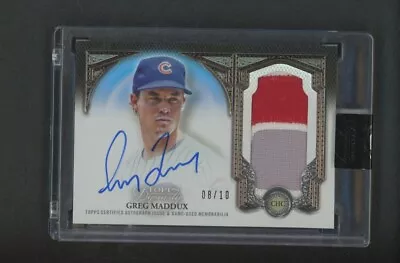 2023 Topps Dynasty Greg Maddux 3-Color Patch AUTO 8/10 Chicago Cubs • $162.50