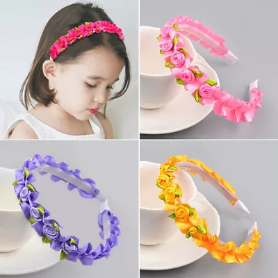 £2.87 • Buy Girls Flower Crown Headband Kids Children Hairband Hair Hoop Accessories Decor