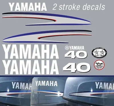 YAMAHA 40hp 2 Stroke Outboard Decals • $66