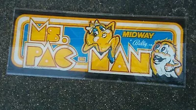 MS. PAC MAN-Midway ORIGINAL TOP HEADER/MARQUEE-L@@K!t • $55