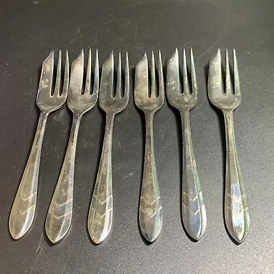 Vintage Sheffield England Pie Cake Dessert Pastry Forks F.G EPNS 5  Lot Of 6 • $19.95