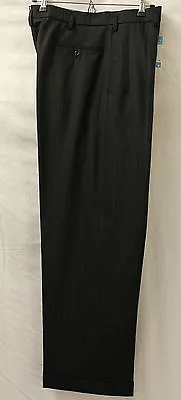 Men's 1940's Black Herringbone Trousers WWII Reenactment 40's Lindy Hop WW2 Jazz • £95