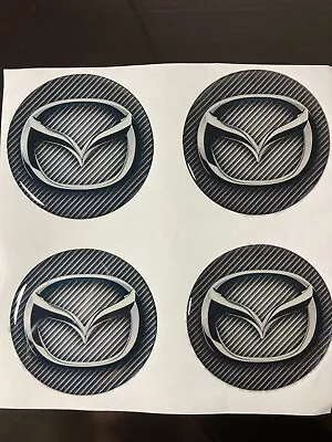 Set Of 4 Pcs Mazda Center Wheel Cap Stickers Decal Rims Emblem Logo Gas Tank • $15.96