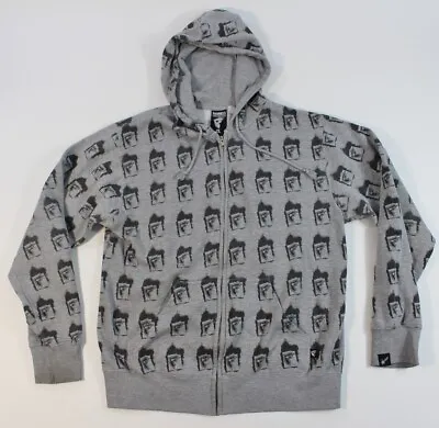 Vintage Y2K Gray Famous Stars Straps Monogram Logo Hoodie Hooded Sweatshirt XL • $39.99