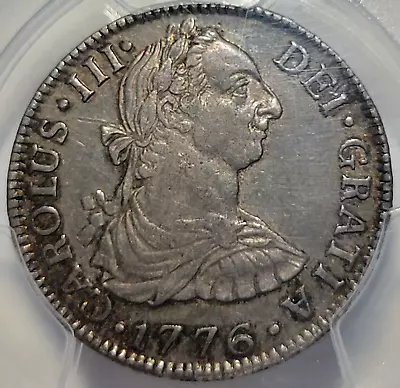 1776 Mexico 2 Reales PCGS AU Graded Colonial Silver Coin Original Patina *F791 • $325