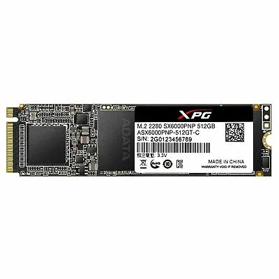 Adata XPG SX6000 Pro 512 GB M.2 2280 SSD PCIe 3.0 X4 NVMe Interface • £79.95