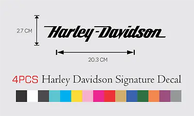 4 PCS Harley Davidson Logo Vinyl Decal Sticker 8 INCH SET • $16.99