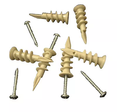 Self Drilling E Z Wall Anchors Plastic #8x 1-3/4  For Drywall Sheetrock 90pcs • $11.95