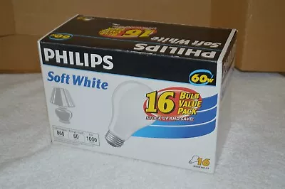 Philips 60W Light Bulbs Soft White  16 Count New Old Stock FREE SHIPPING • $44