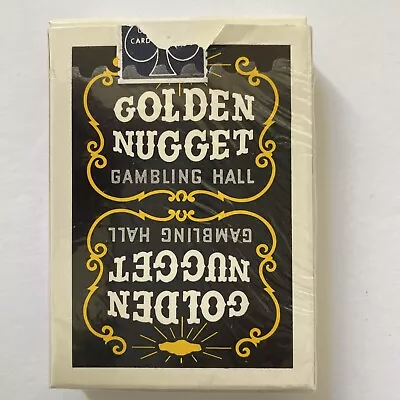 Golden Nugget Casino Las Vegas Nevada Black & Gold Playing Cards • $72