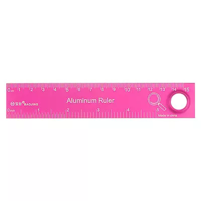 Straight Ruler 6 Inch Metric English Magnifier Measuring Tool Hot Pink • $8.28