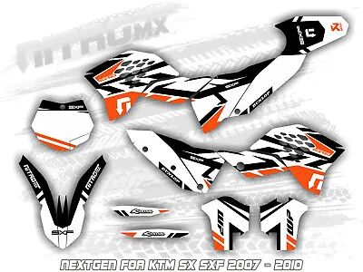 NitroMX Graphic Kit For KTM SX SXF 125 250 450 2007 2008 2009 2010 Motocross MX • $159.90