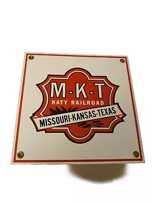 Porcelain Sign M.k.t. Katy Railroad Missouri Kansas Texas  • $14