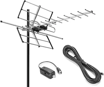 PIBIDI Outdoor Digital Amplified Yagi HDTV Antenna Built-in High Gain And Low • $38.83