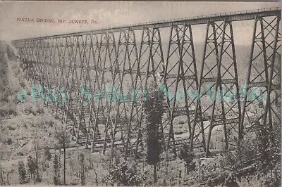 Mt Jewett PA - KINZUA RAILROAD BRIDGE TRESTLE - Postcard • $10