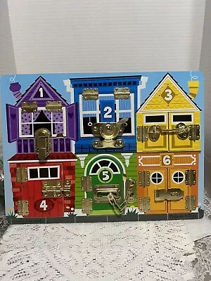 Melissa & Doug Latch & Lock Board Wood Activity Puzzle • $8