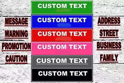 Custom Personalized Aluminum Metal Street Sign 3 X12  Plaque  MANY COLORS • $13.35