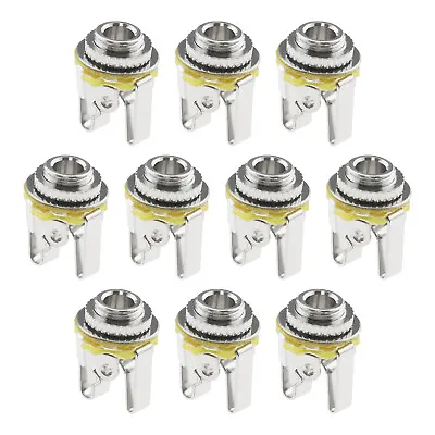 10x 3.5mm Stereo Female Jack Panel Mount Socket With Gasket And Nut Solder • £7.66