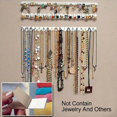 9pcs Jewelry Necklace Organizer Holder Hanger Self-Adhesive Wall Mounted 3 Types • £6.16