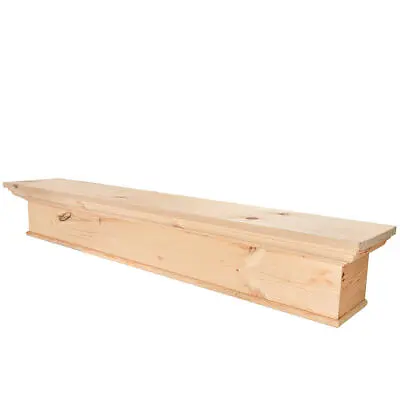 60  Rectangle Wall Mantel Floating Fireplace Shelf Wood Beam Wood Unfinished • $159.95