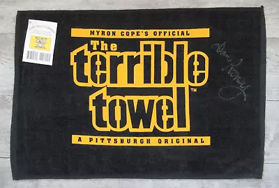 Pittsburgh Steelers Dan Rooney Signed Autograph Black Terrible Towel Myron Cope • $37.49