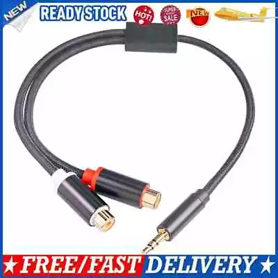 #A 3.5mm Male To 2RCA Female Cable Cord Line Splitter For Tablet Speaker Headpho • $10.66